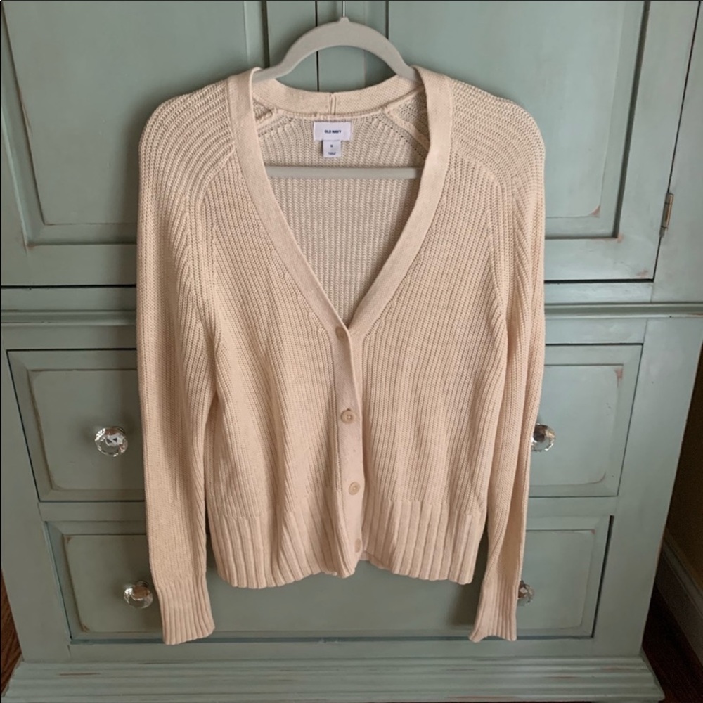 Old Navy Cream Button Up Cardigan